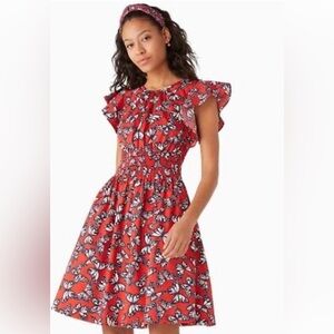 KATE SPADE BUTTERFLY PRINT BLAKE DRESS SIZE MEDIUM PREPPY COASTAL BEACHY BOHO